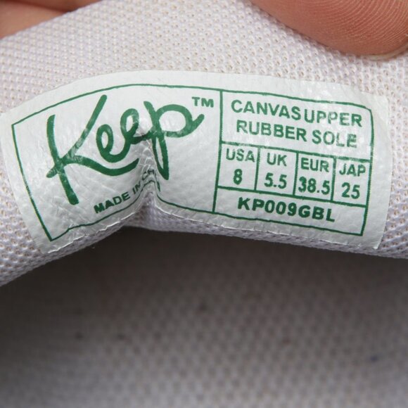 Keep Canvas Vegan Shoes Sneakers Corduroy Two Tone Casual Lace Up Grey Blue - Picture 6 of 10